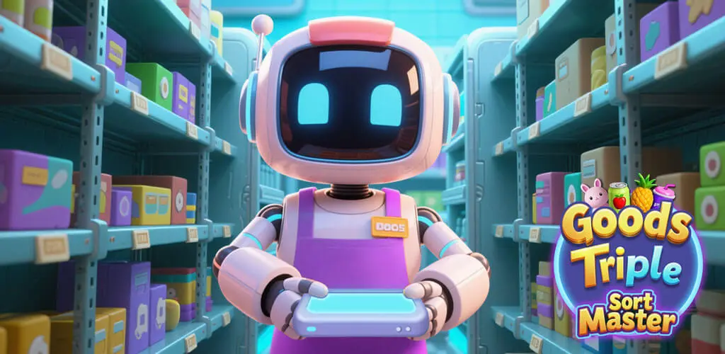 Goods Triple: Sort Master gameplay showing goods cabinet