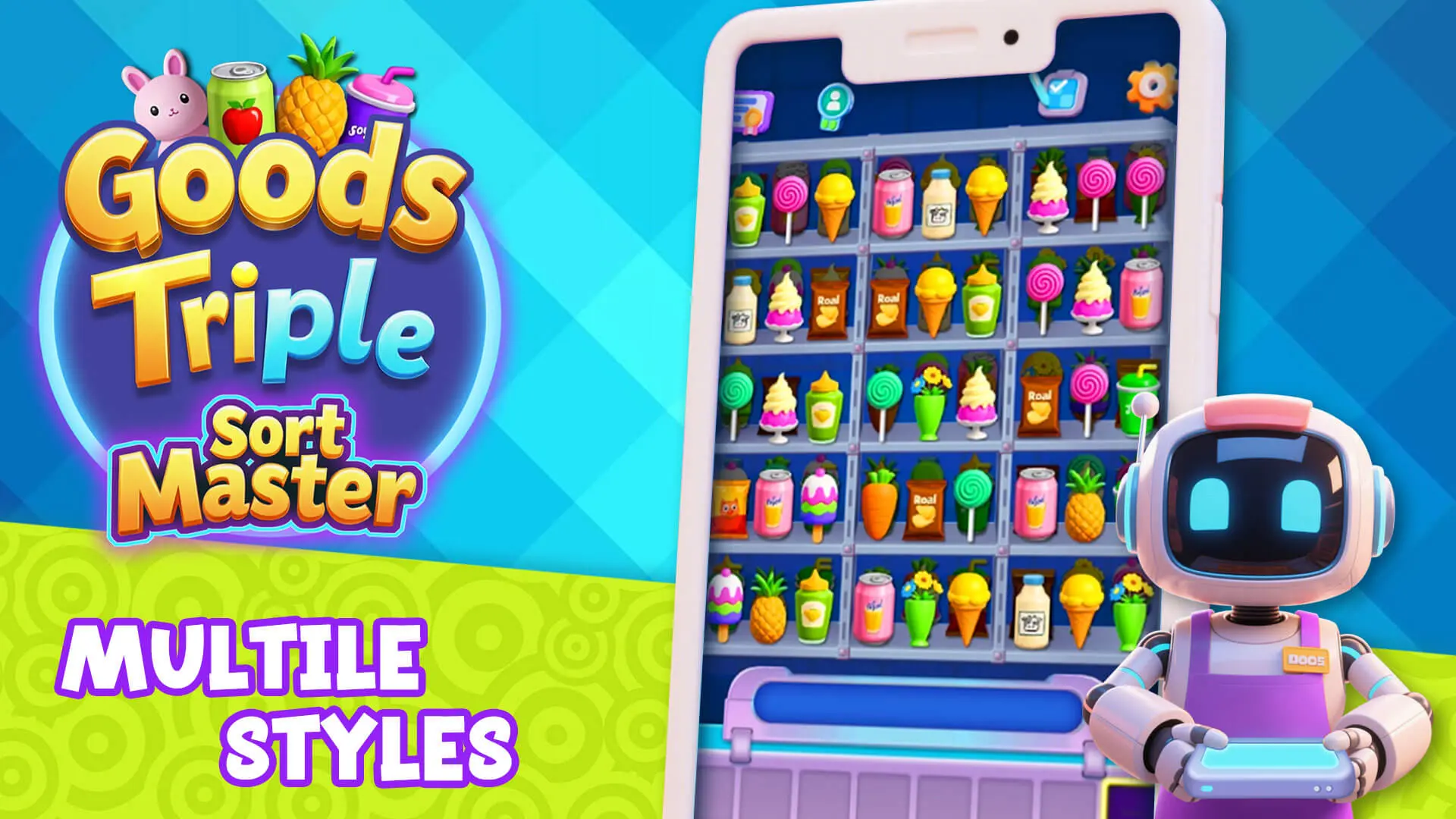 Matching three identical items